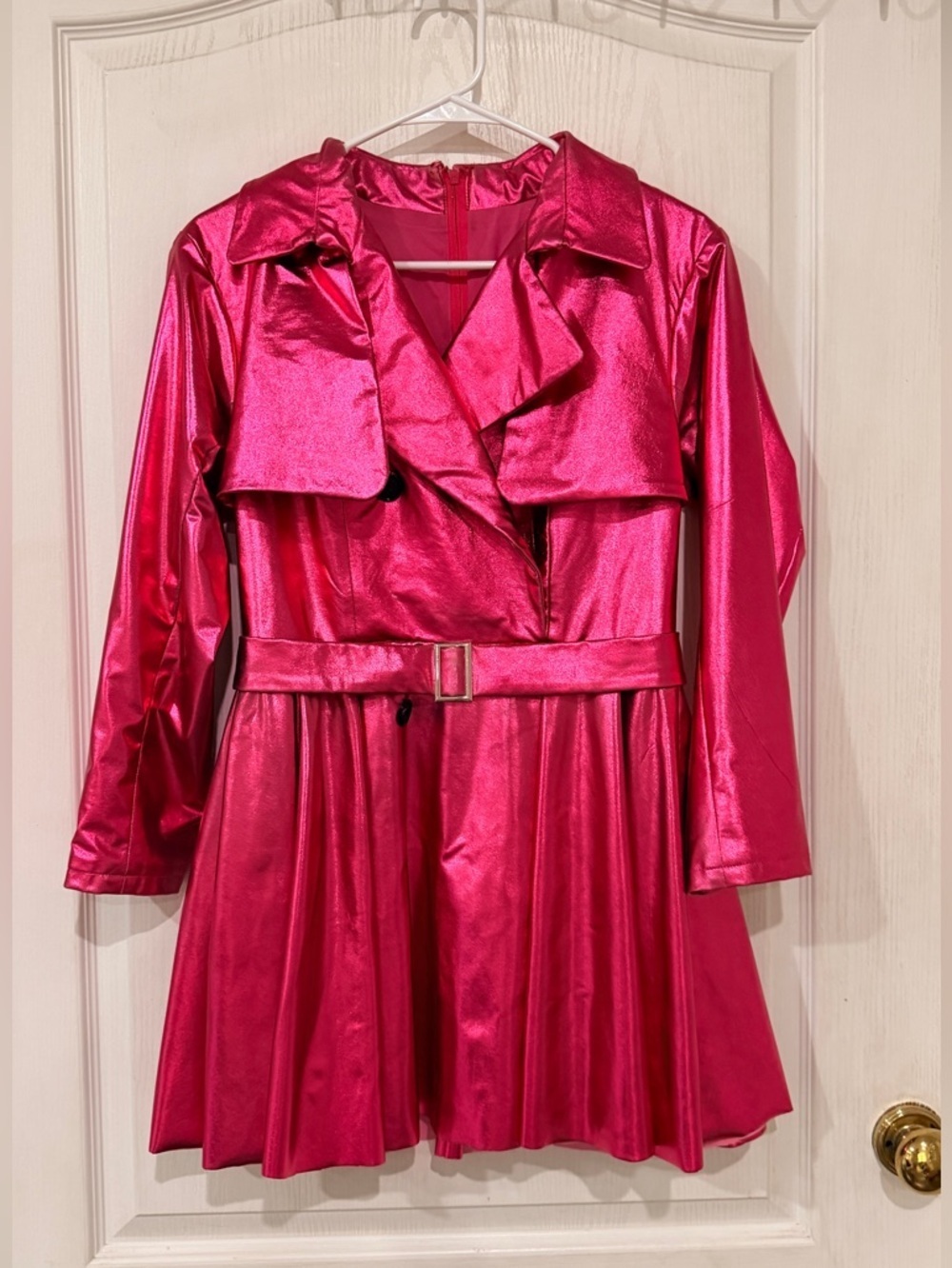 FINAL PRICE Gail McInnis Metallic Hot Pink Dress